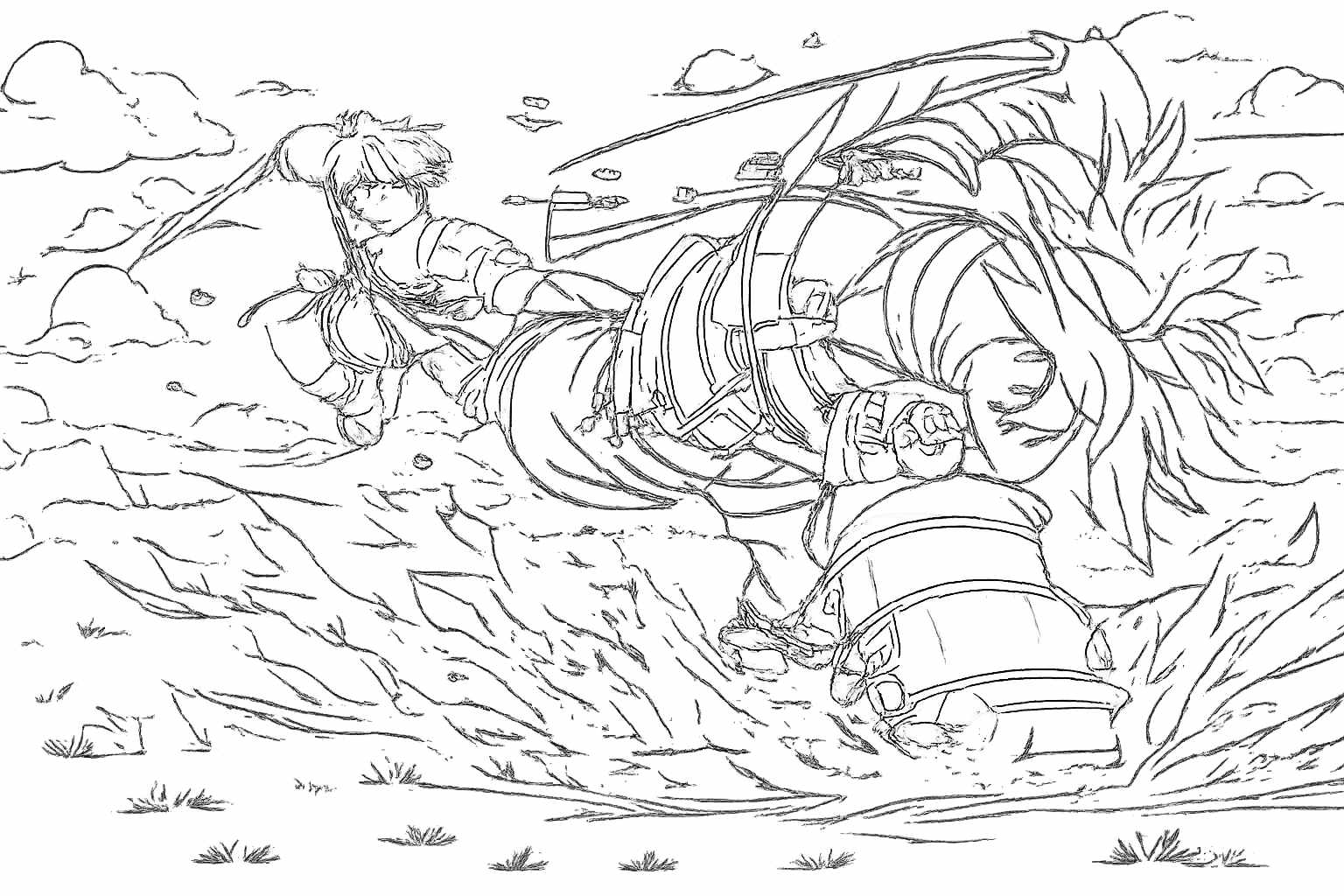 Anime Vanguards Roblox coloring page line art