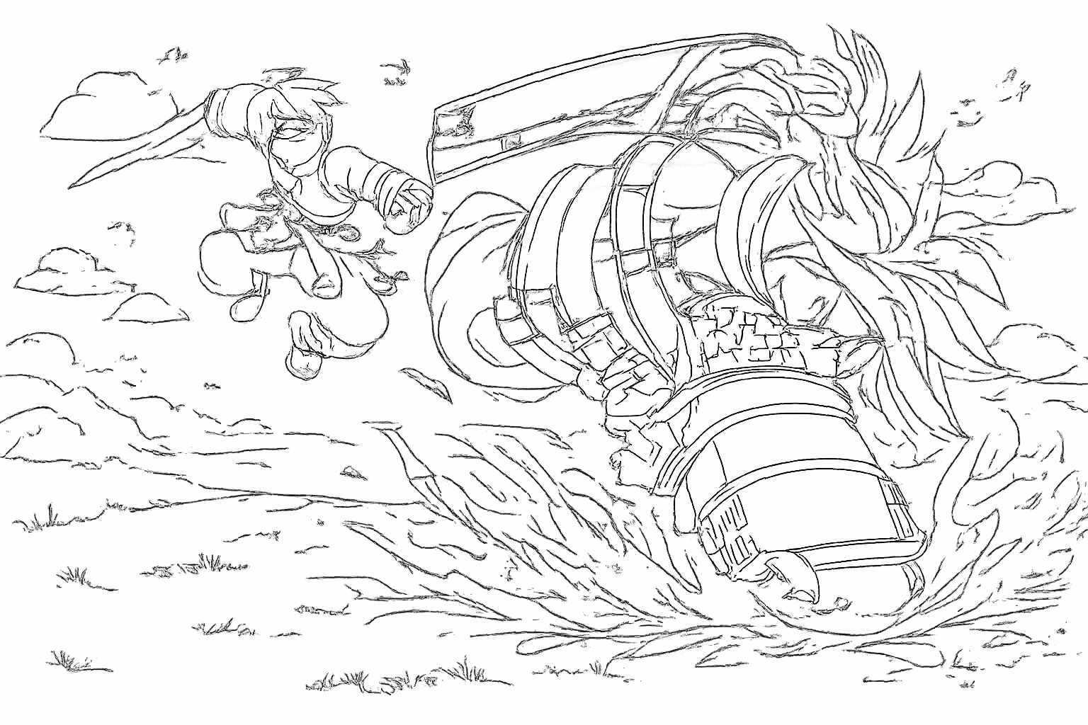 Anime Vanguards Roblox coloring page line art