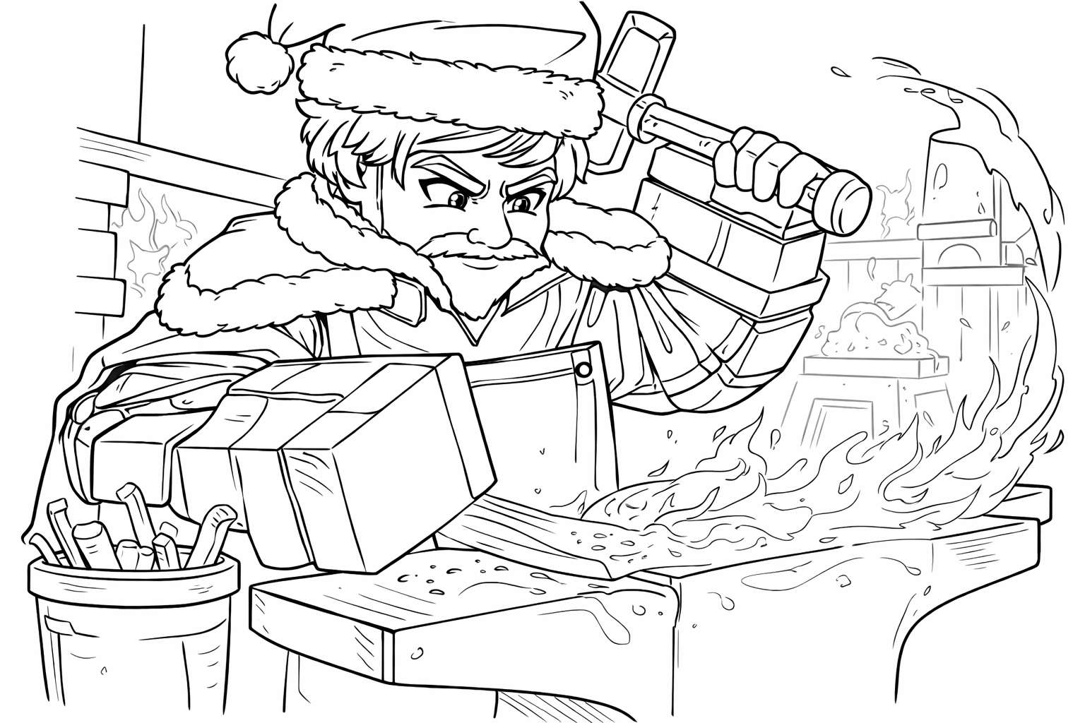 The Forge Roblox coloring page line art