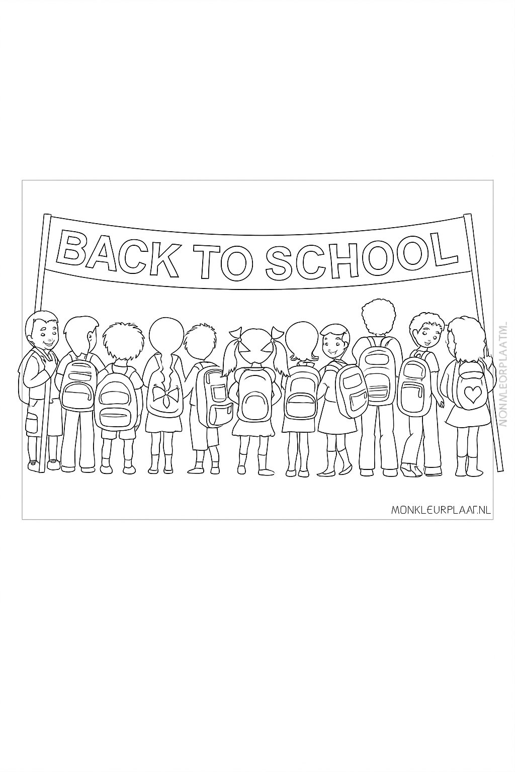 Back To School Variant 4 coloring page for children