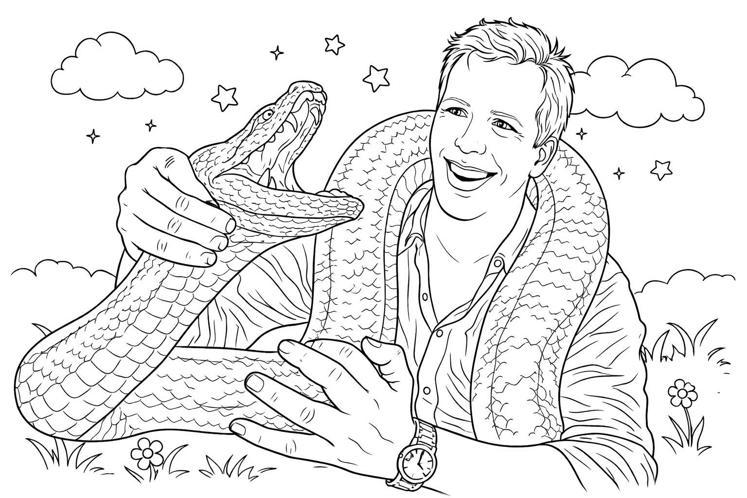 Coloriage freek vonk dessin au trait