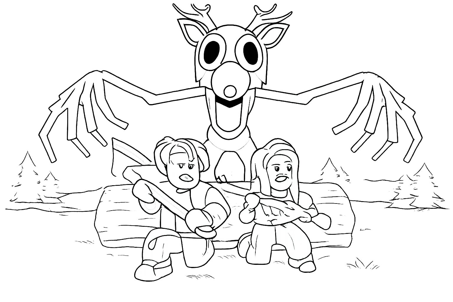 99 Nights in the Forest coloring page line art