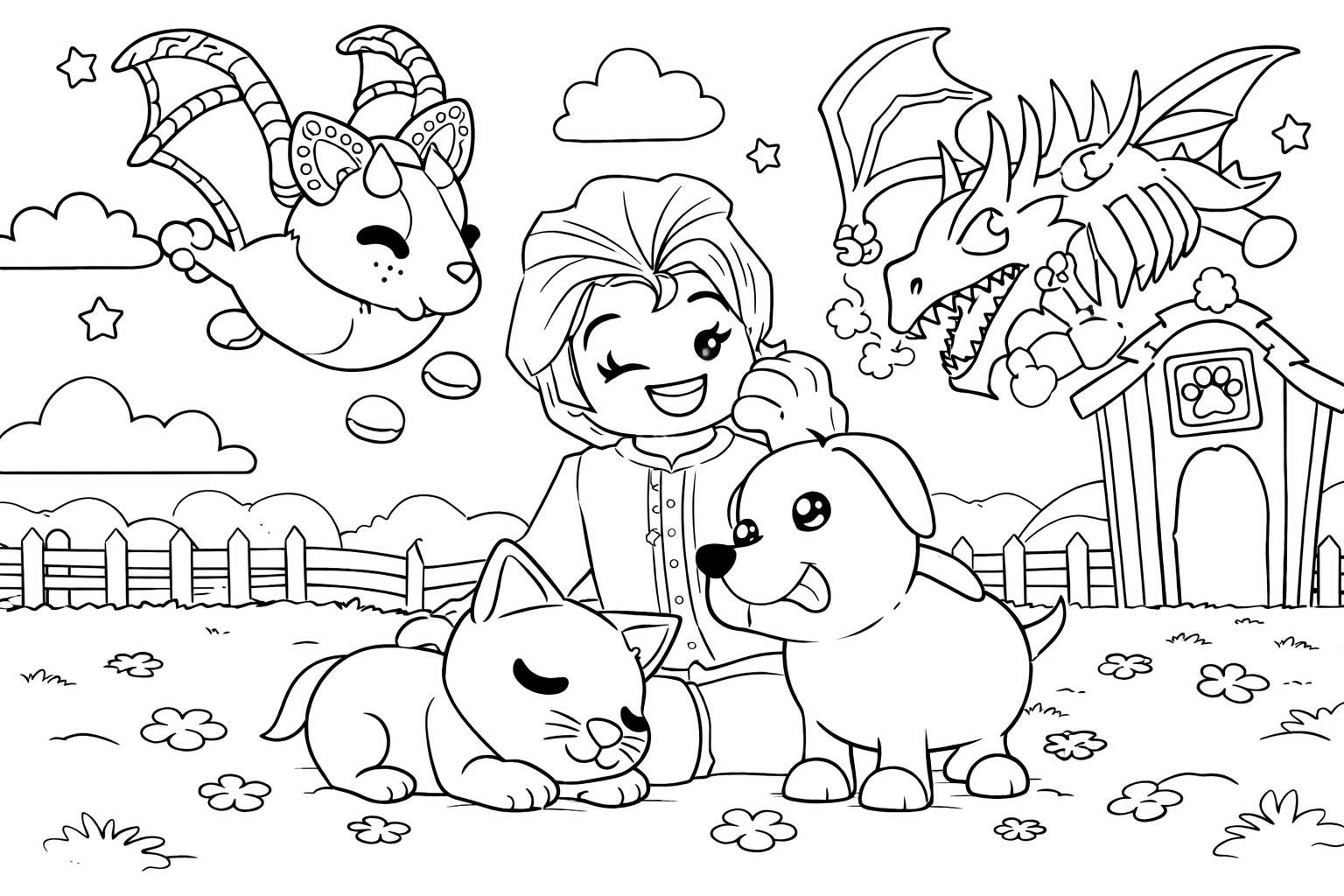 Adopt Me! Roblox coloring page line art