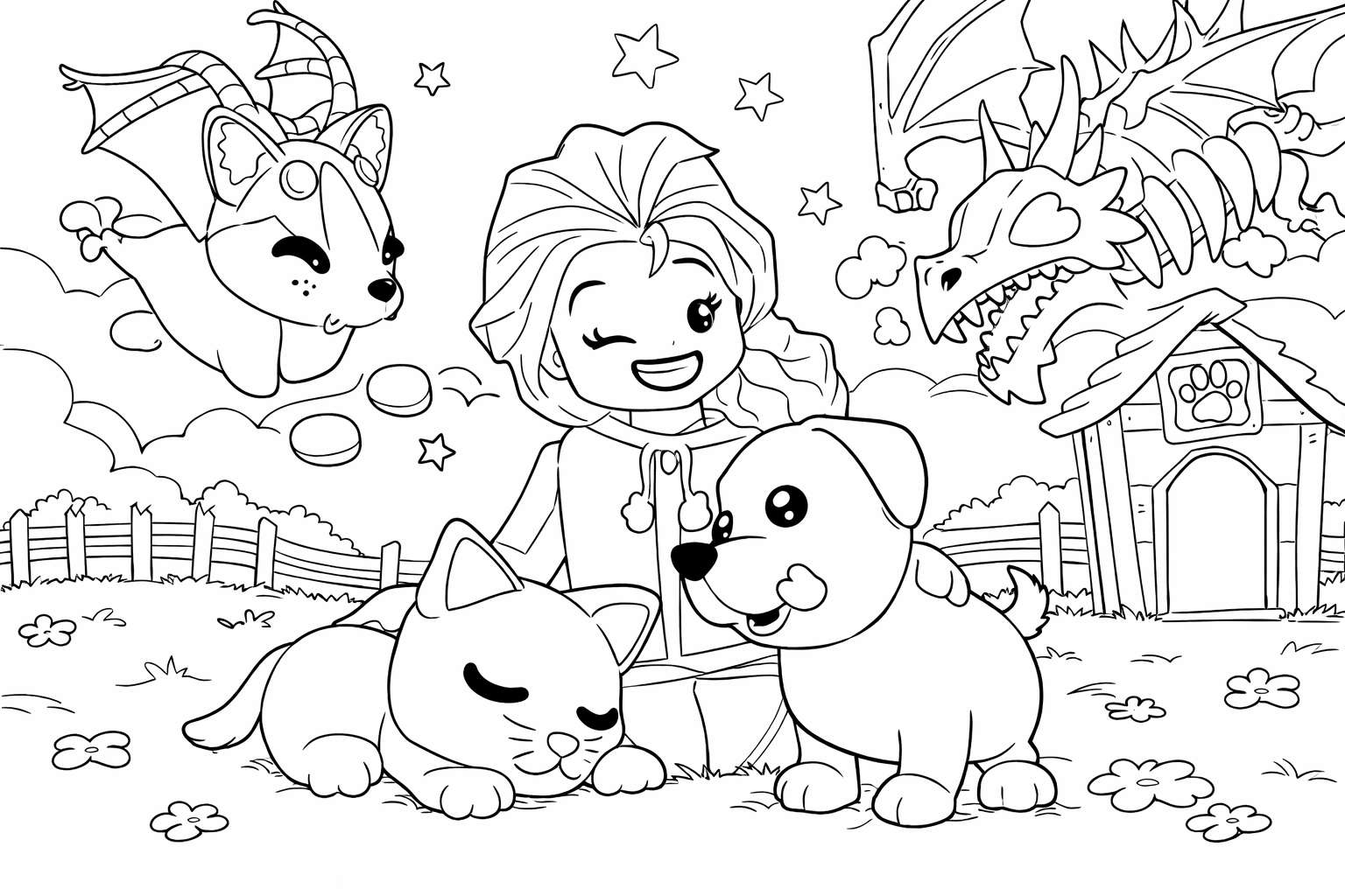 Adopt Me! Roblox coloring page line art