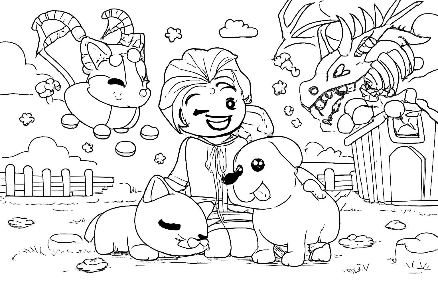 Adopt Me! Roblox coloring page line art