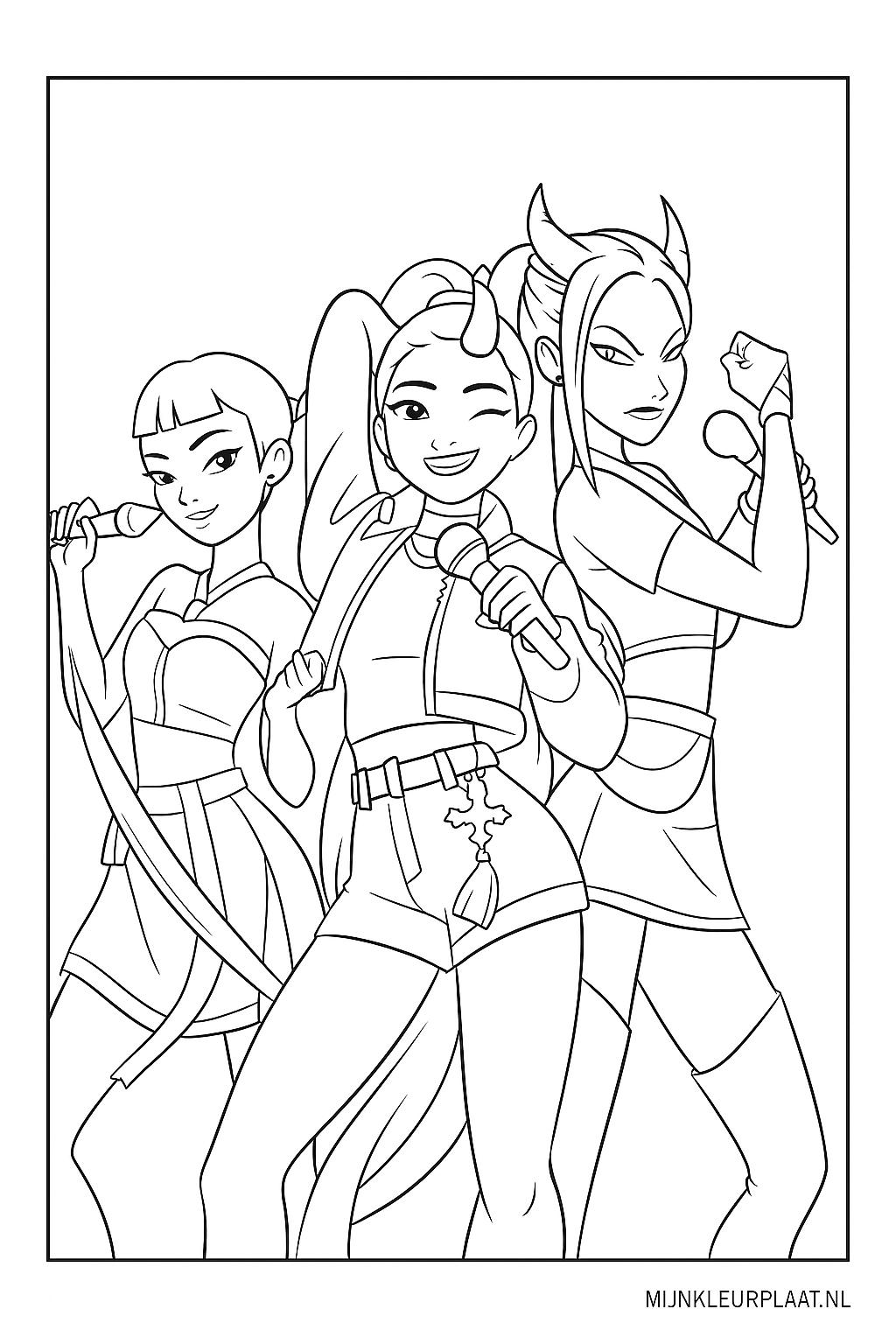 Rumi Demon Hunters Variant 1 coloring page for children