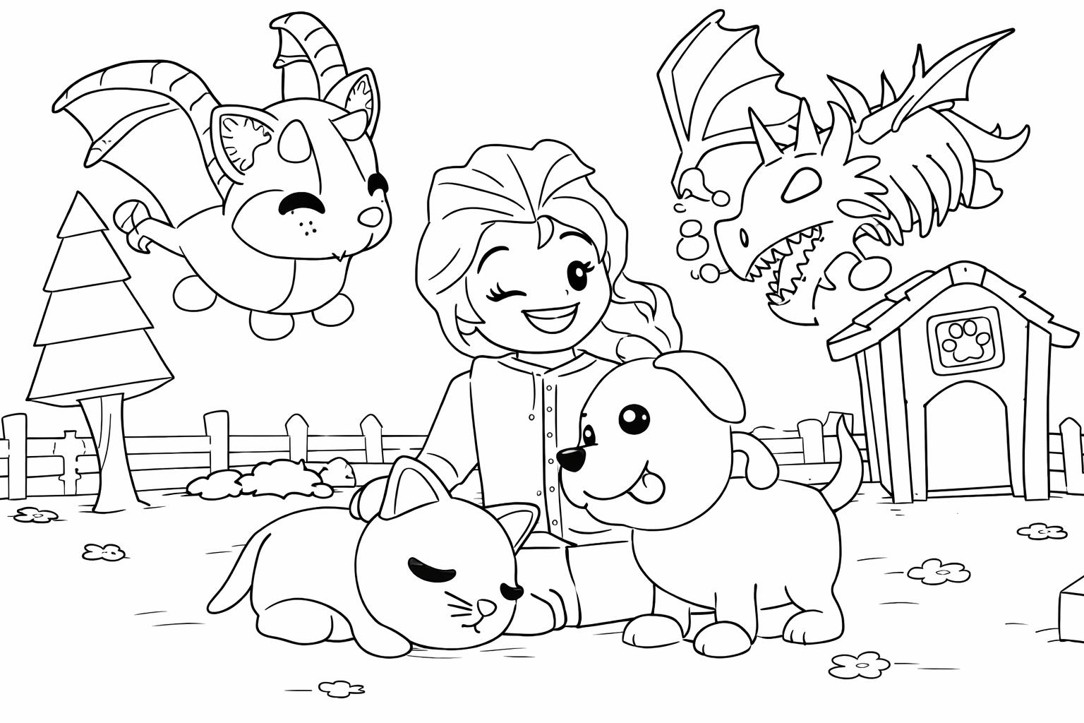 Adopt Me! Roblox coloring page line art