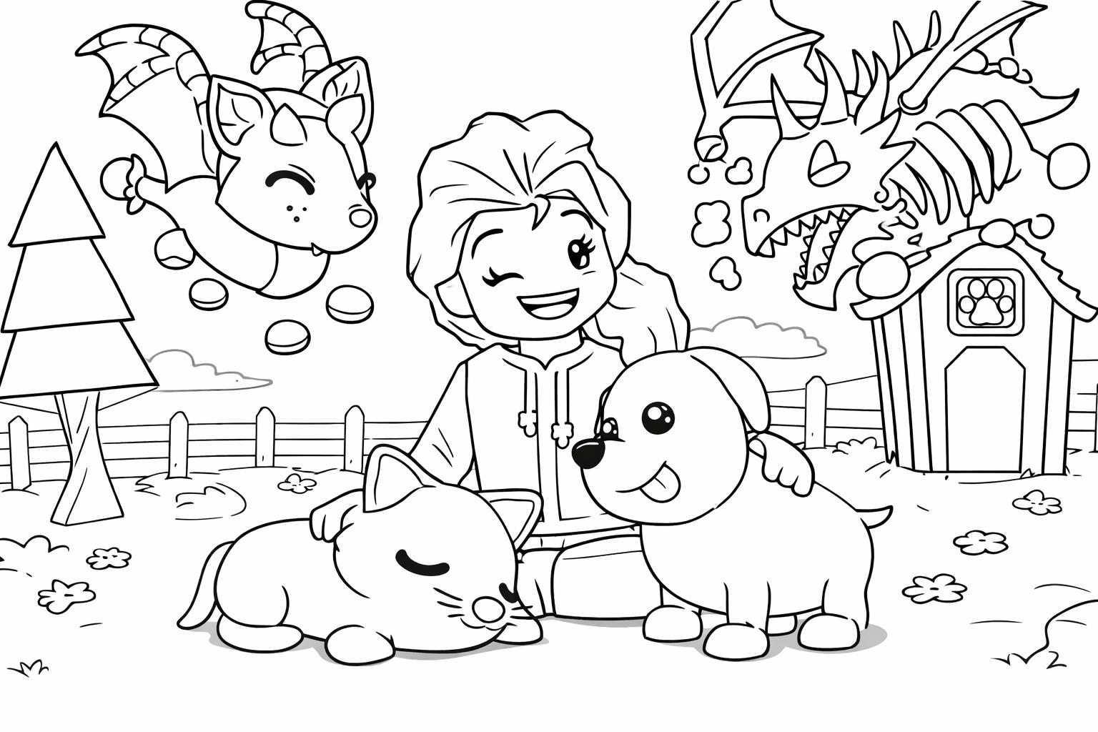 Adopt Me! Roblox coloring page line art