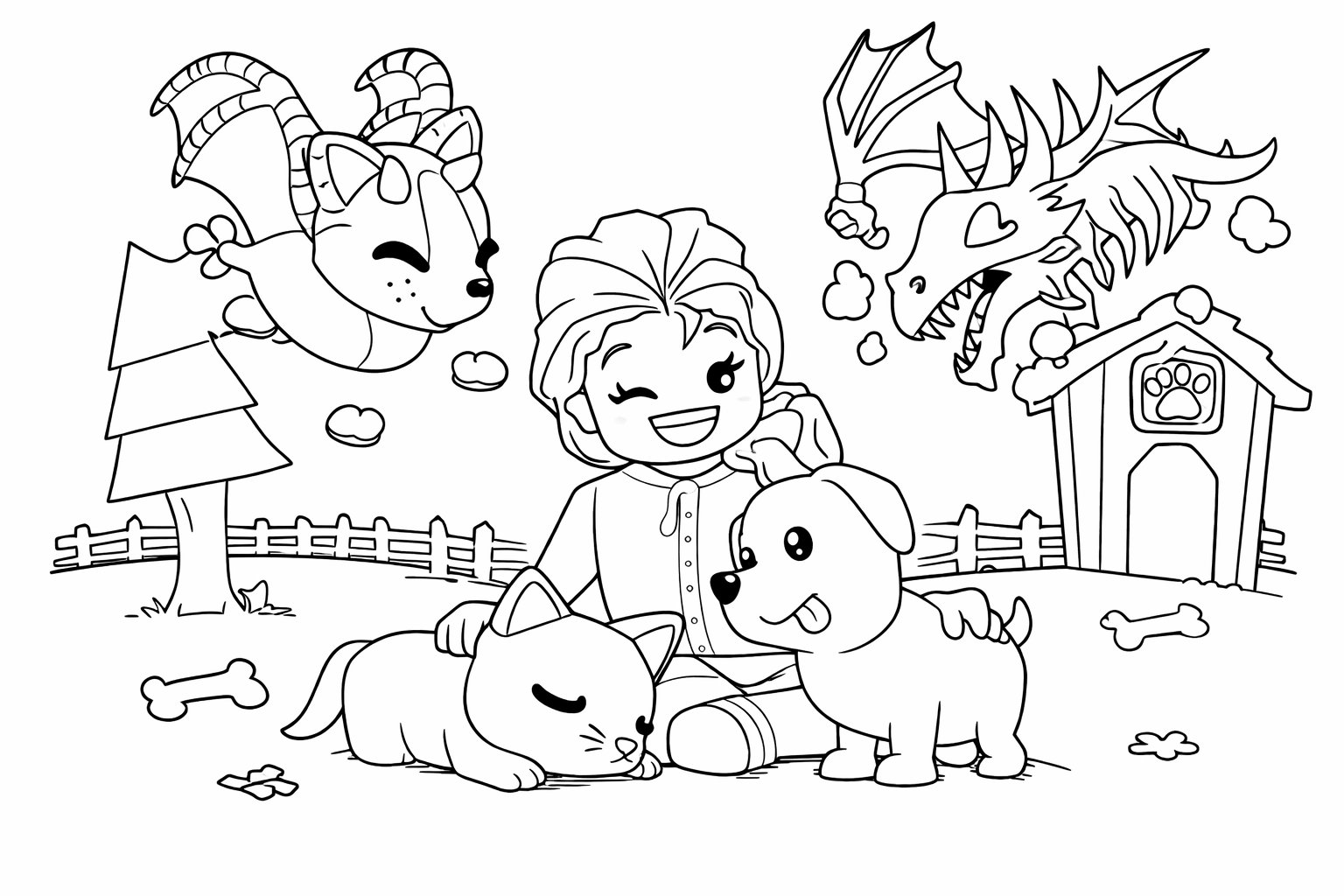 Adopt Me! Roblox coloring page line art