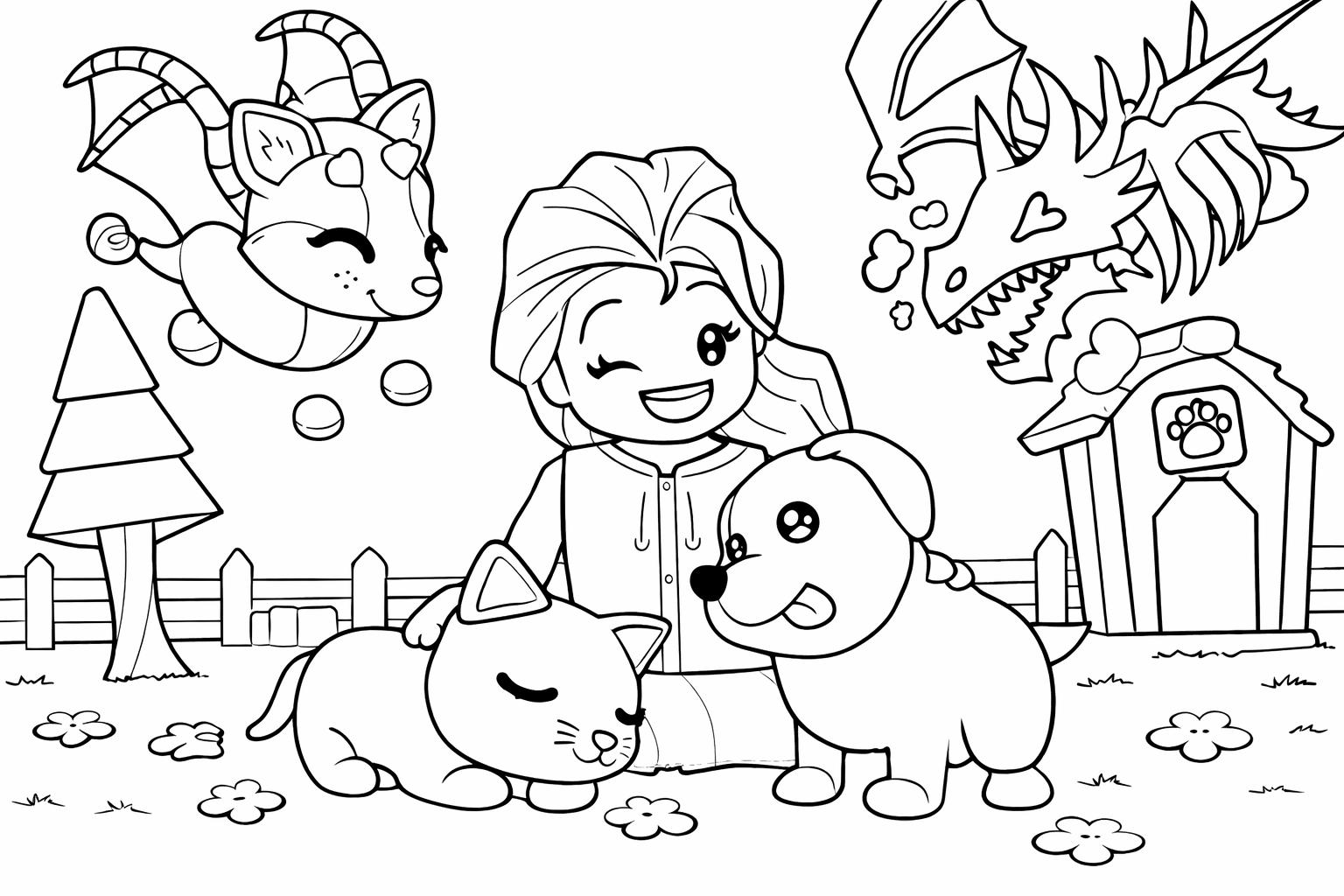 Adopt Me! Roblox coloring page line art