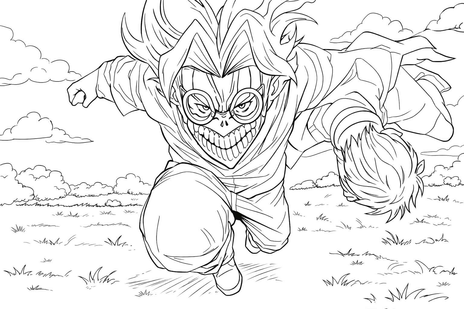 Anime Vanguards coloring page line art