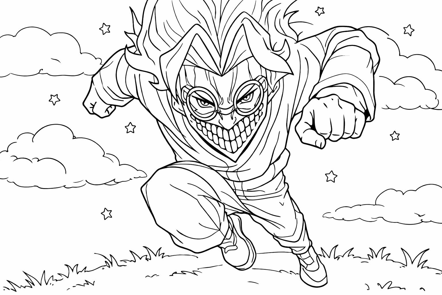 Anime Vanguards coloring page line art