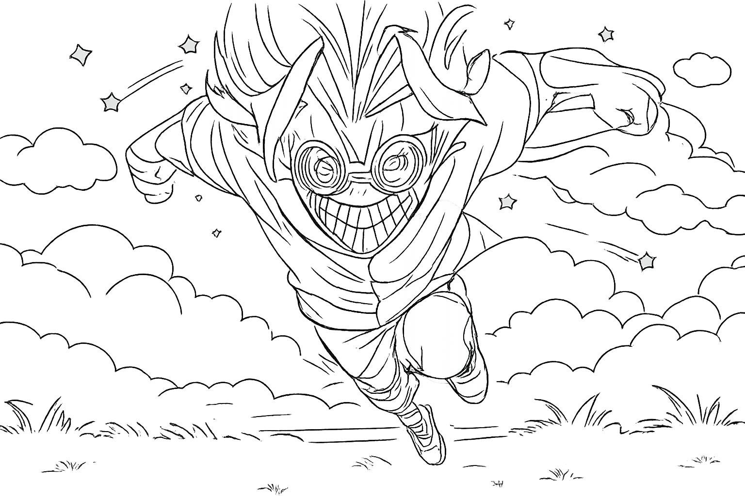 Anime Vanguards coloring page line art