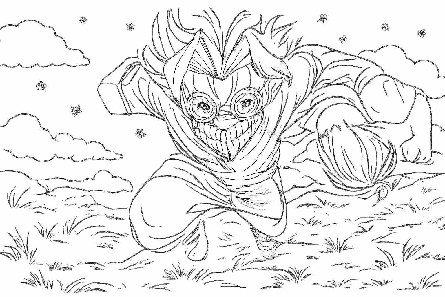 Anime Vanguards coloring page line art