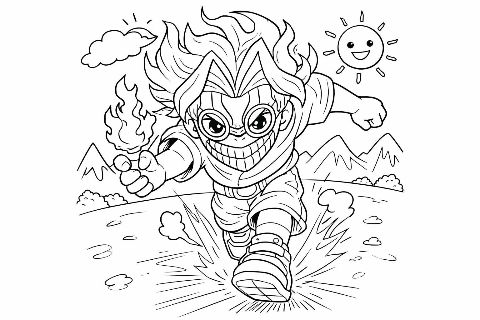 Anime Vanguards coloring page line art