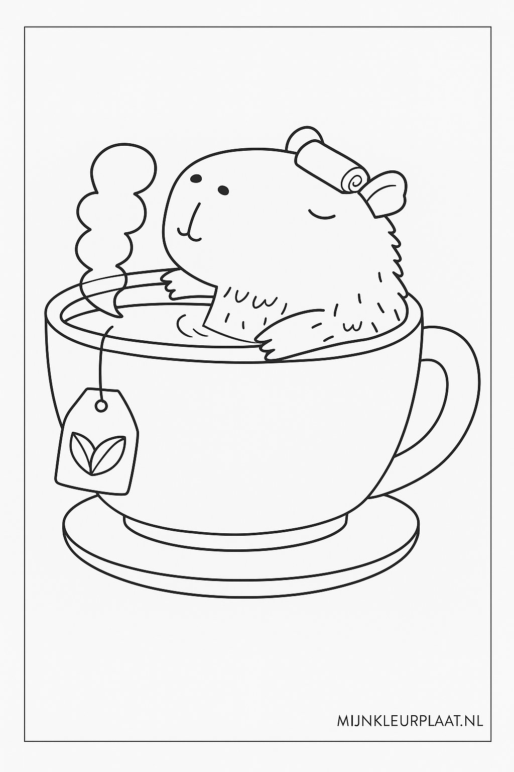 Plantilla de Coloreado Gratis de Capibara - Variante 1 Plantilla para Niños