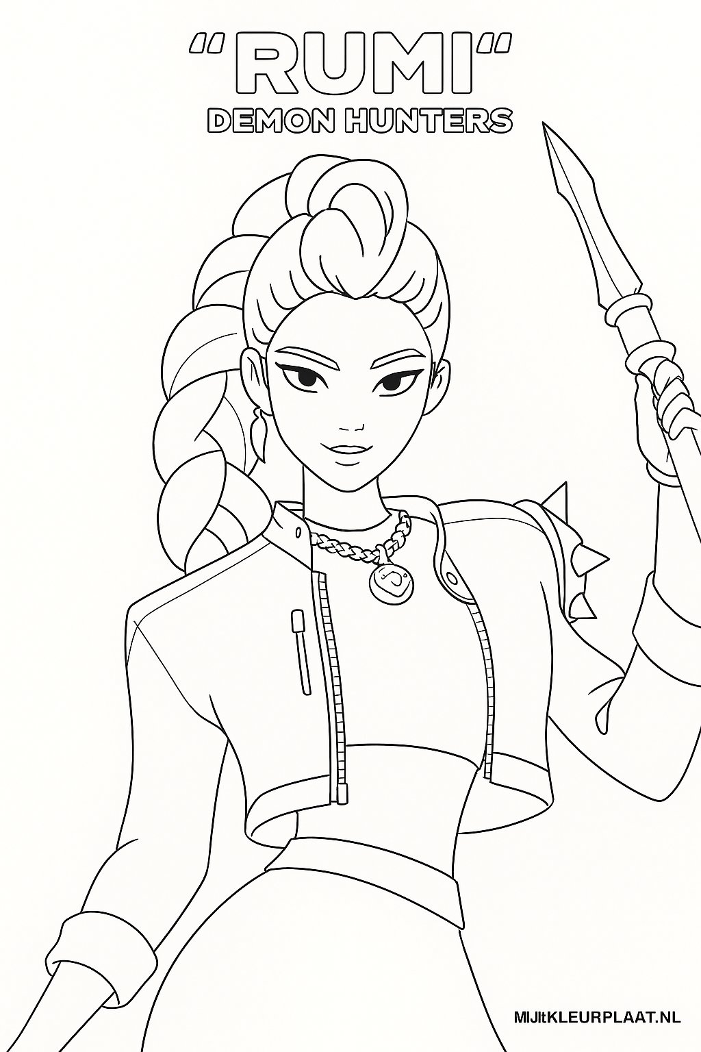 Rumi Demon Hunters Variant 1 coloring page for children
