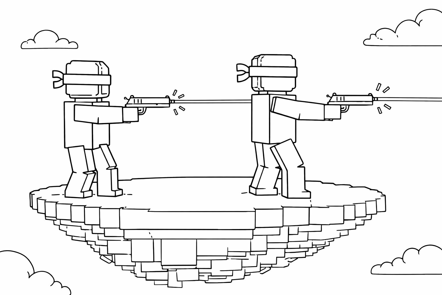 [UPD] Blind Shot Roblox coloring page line art