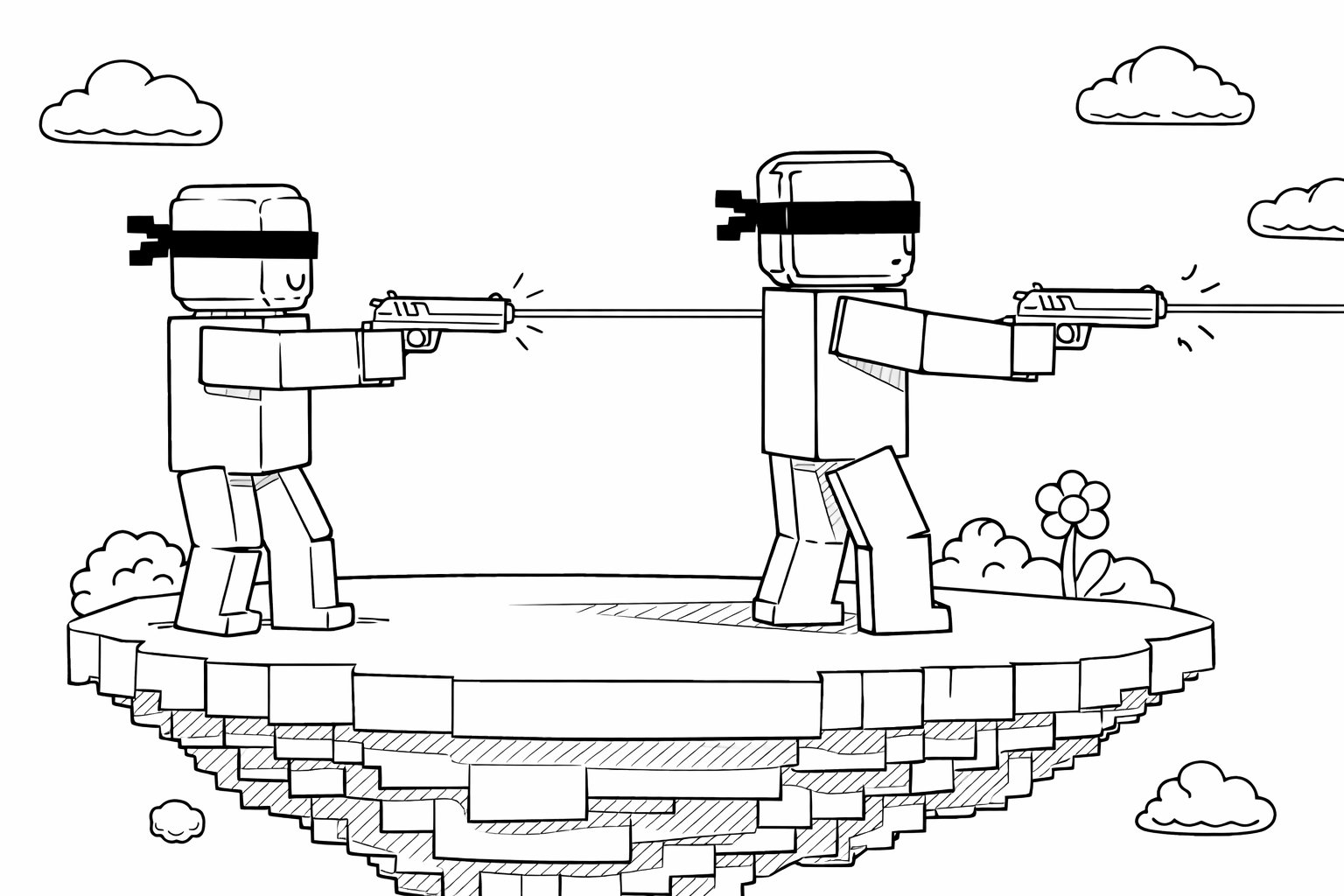[UPD] Blind Shot Roblox coloring page line art