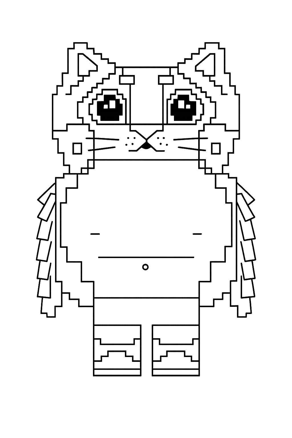 Kleurplaat van meowl (steal a brainrot), variant 1