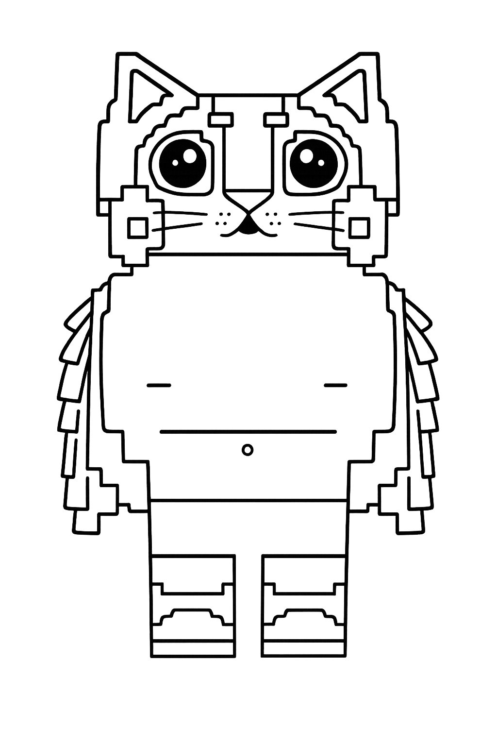 Kleurplaat van meowl (steal a brainrot), variant 2