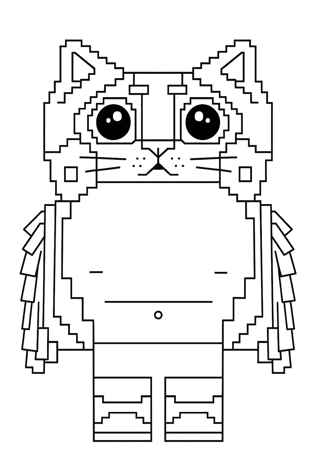 Kleurplaat van meowl (steal a brainrot), variant 4