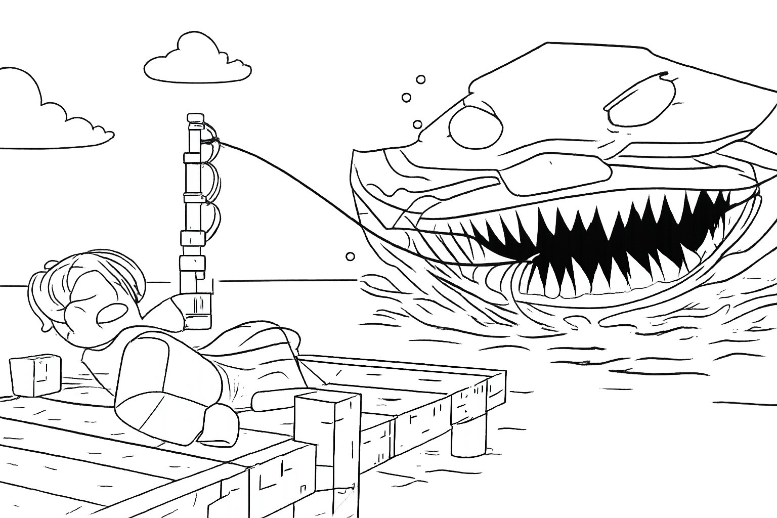 Coloriage Fish It! dessin au trait