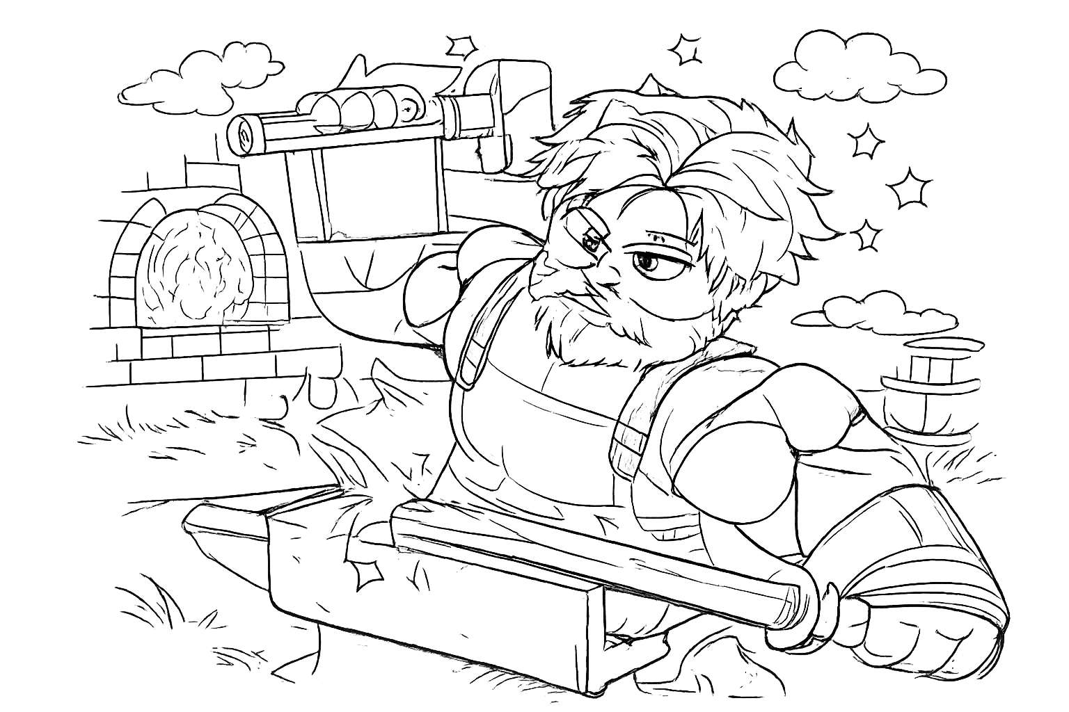 The Forge Roblox coloring page line art