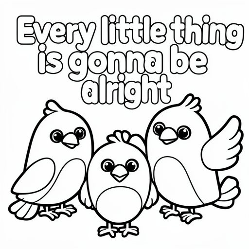 3 vogels kleurplaat voor kinderen