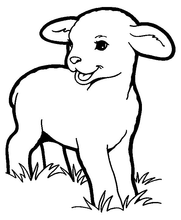 Agneau De Printemps coloring page for children