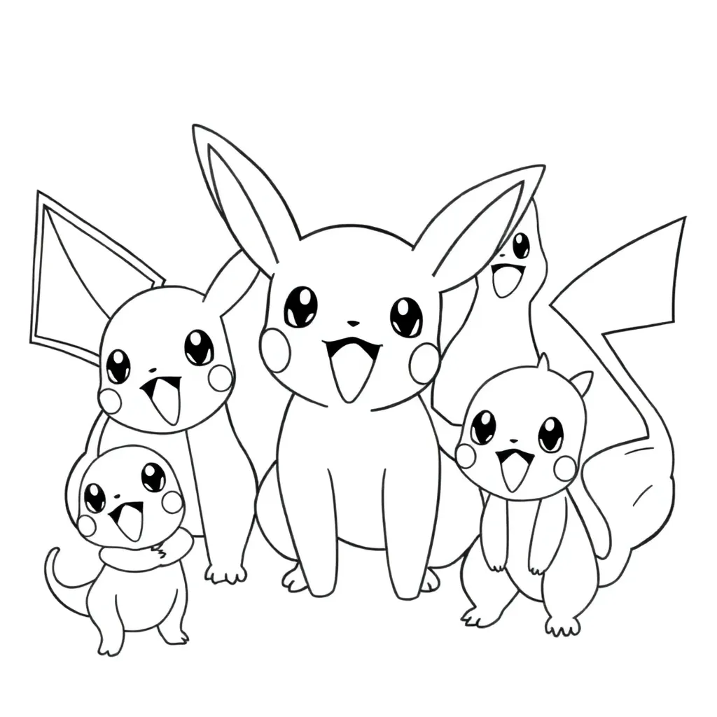 Feuilles de coloriage Pokémon pour enfants