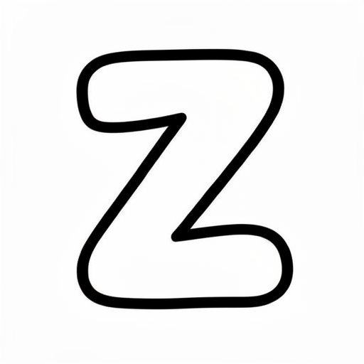 Alleen de letter, waarbij letters zomers versierd zijn kleurplaat voor kinderen