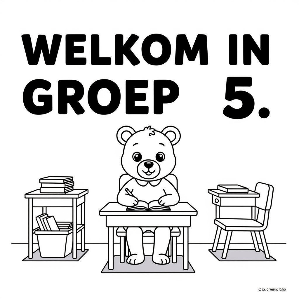 Allemaal dieren in een schoolklas coloring page for children