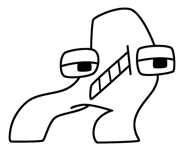 Alphabet Lore Letter A coloring page for children