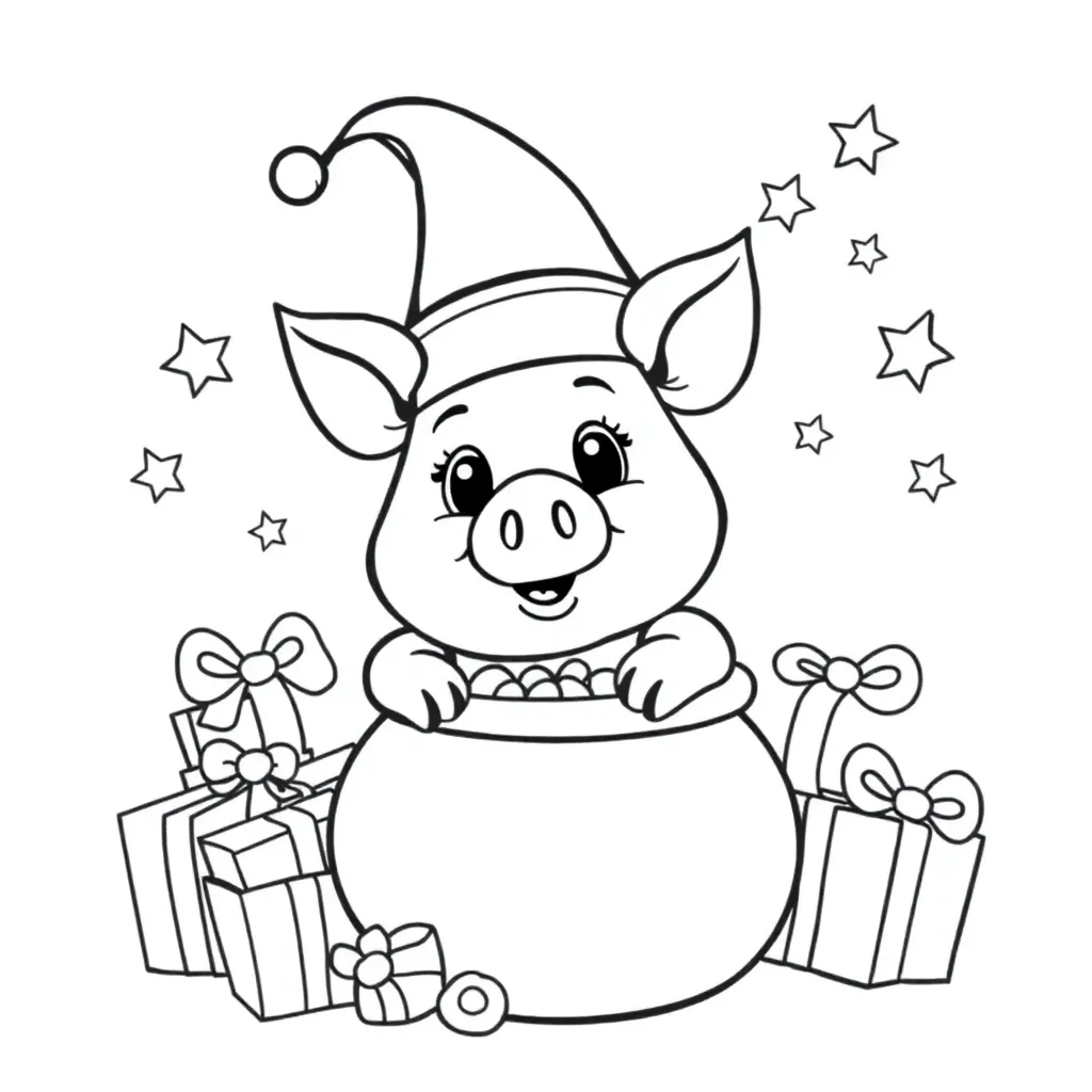 Kostenlose Malvorlage Angry Birds Schwein Gold Geschenke Sterne Malvorlage