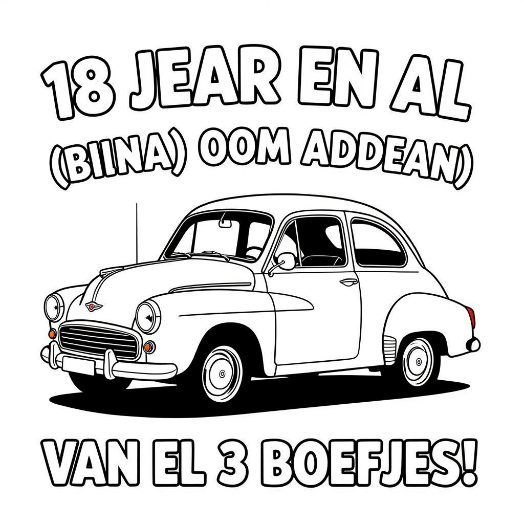 Auto coloring page for children