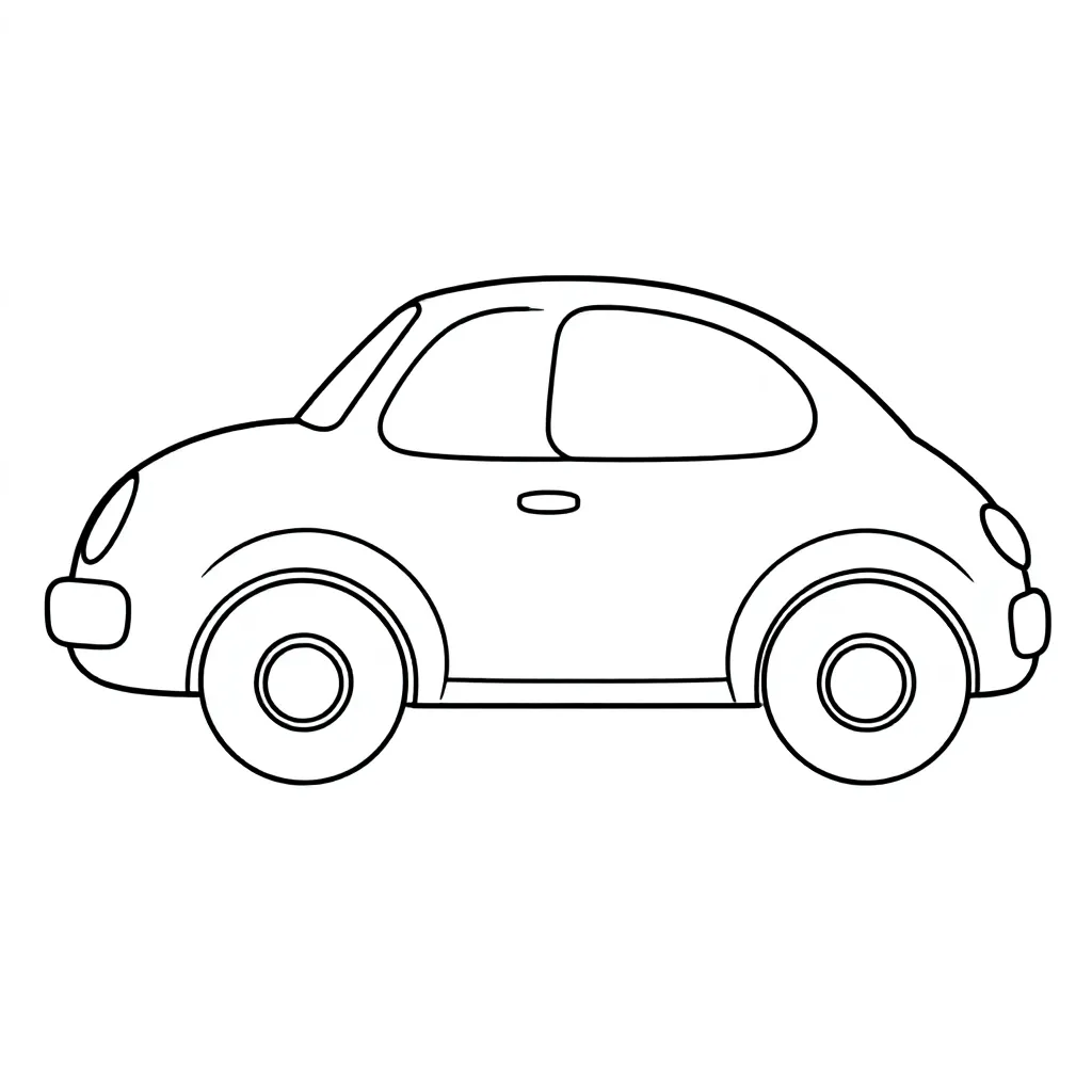 auto kleurplaat voor kinderen