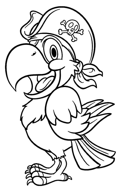 Aves Capitan Loro coloring page for children