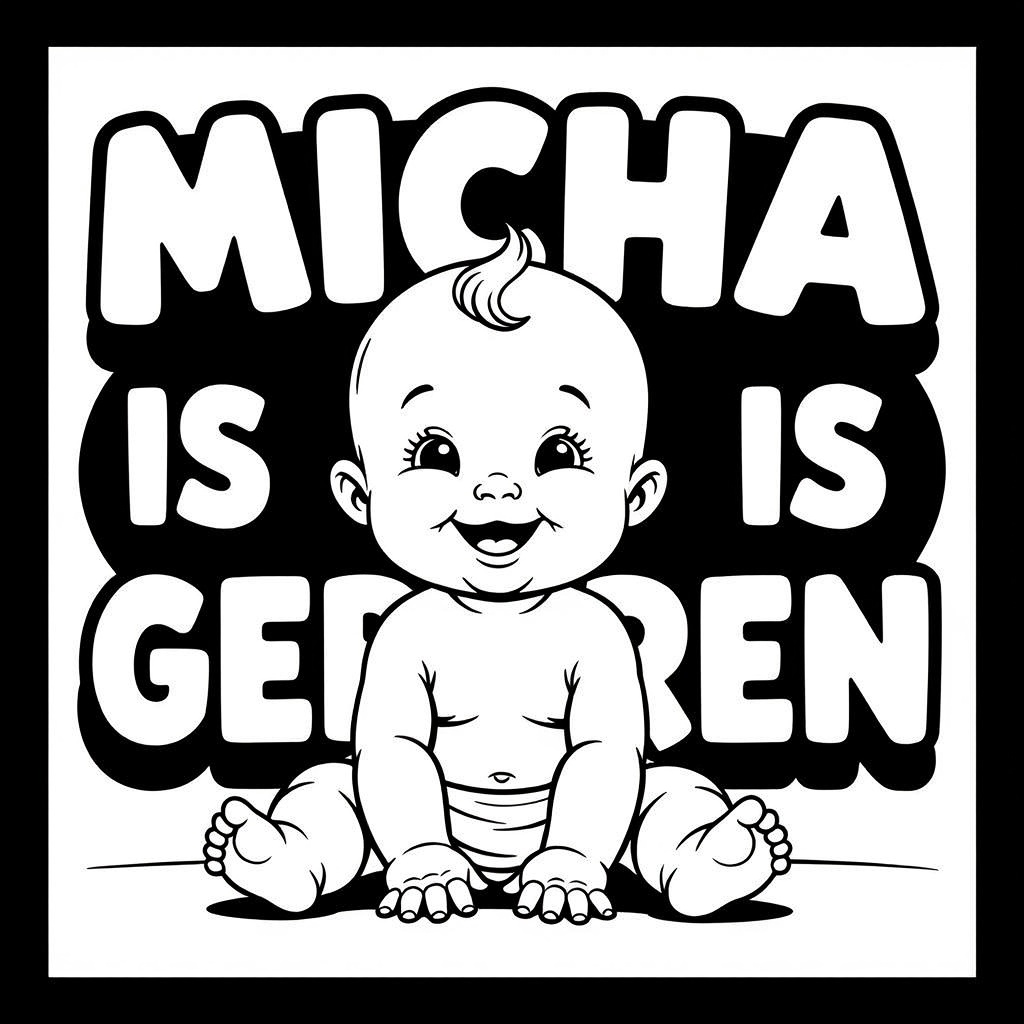 baby coloring page for children