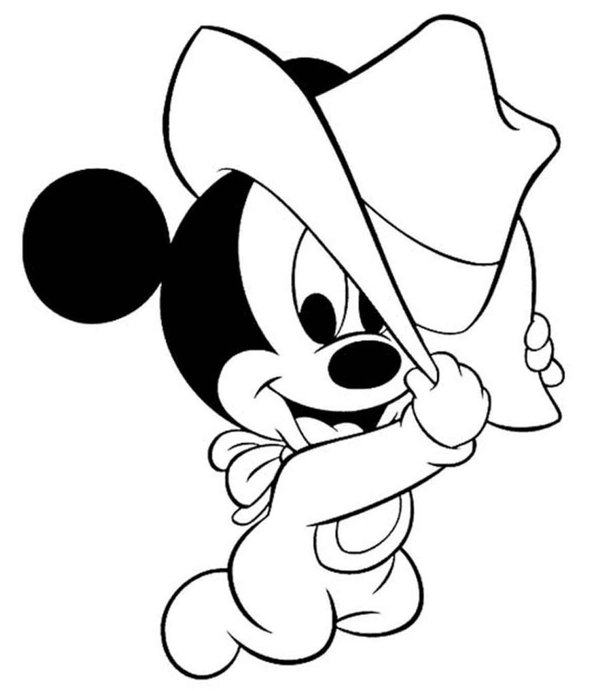Malvorlage Baby Mickey Mouse