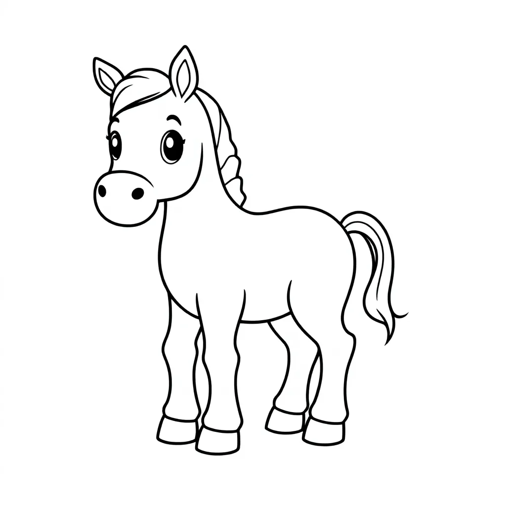 baby paard kleurplaat voor kinderen
