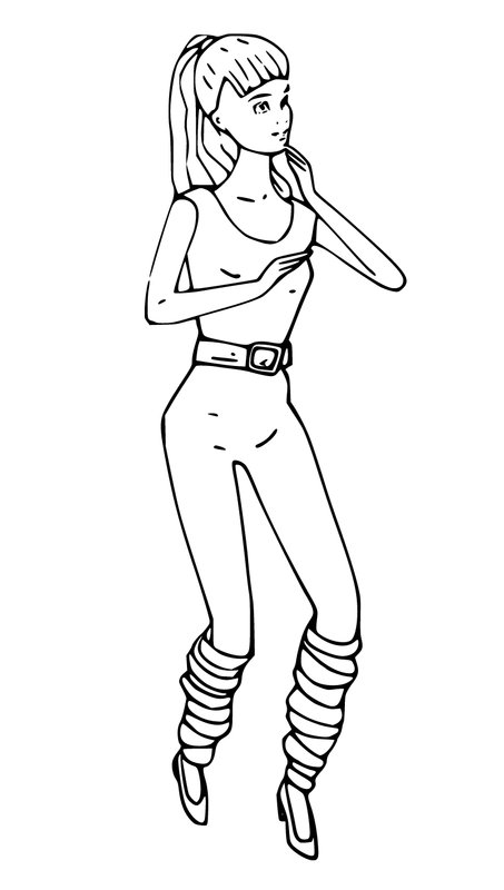 Barbie En Tenue De Sport coloring page for children