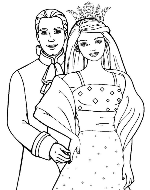 Barbie Et Le Prince coloring page for children