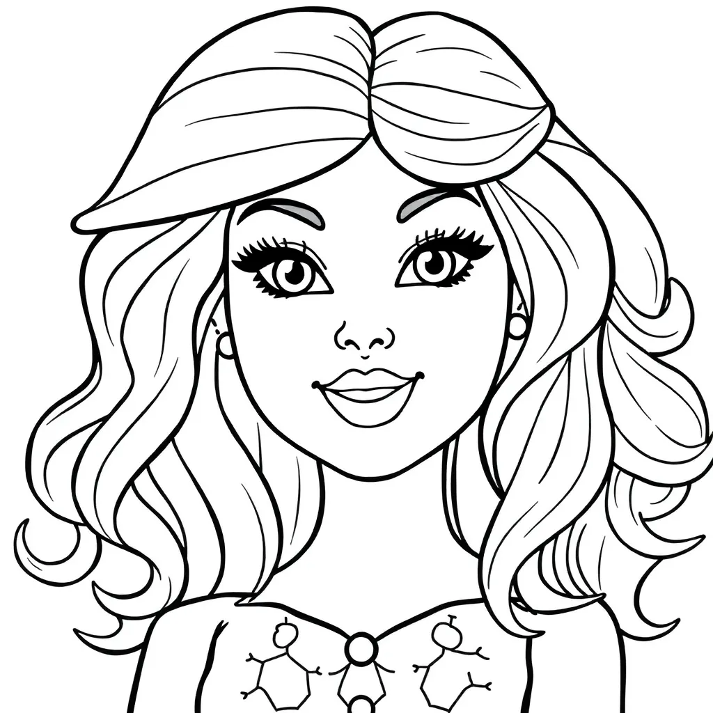 Barbie Pop Mode Creatief Kindertekening coloring page for children
