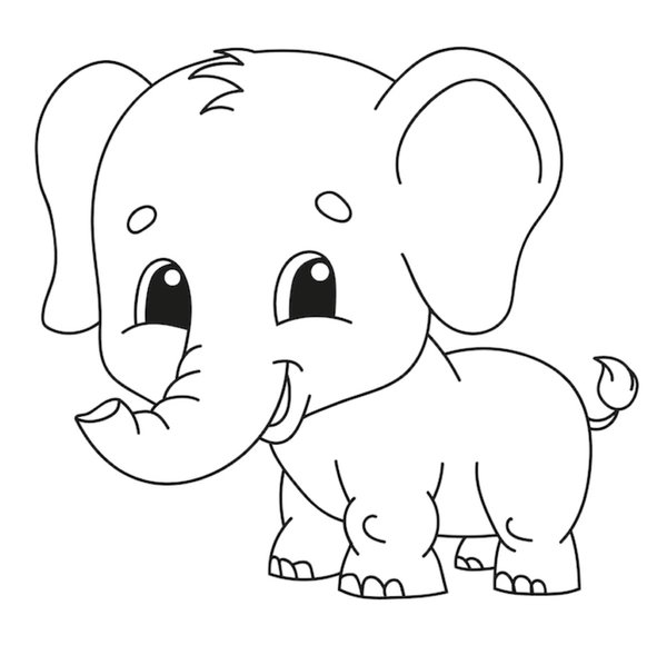 Bebe Elephant coloring page for children