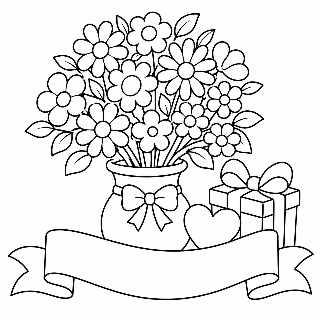 Bedankt juf met bloemen