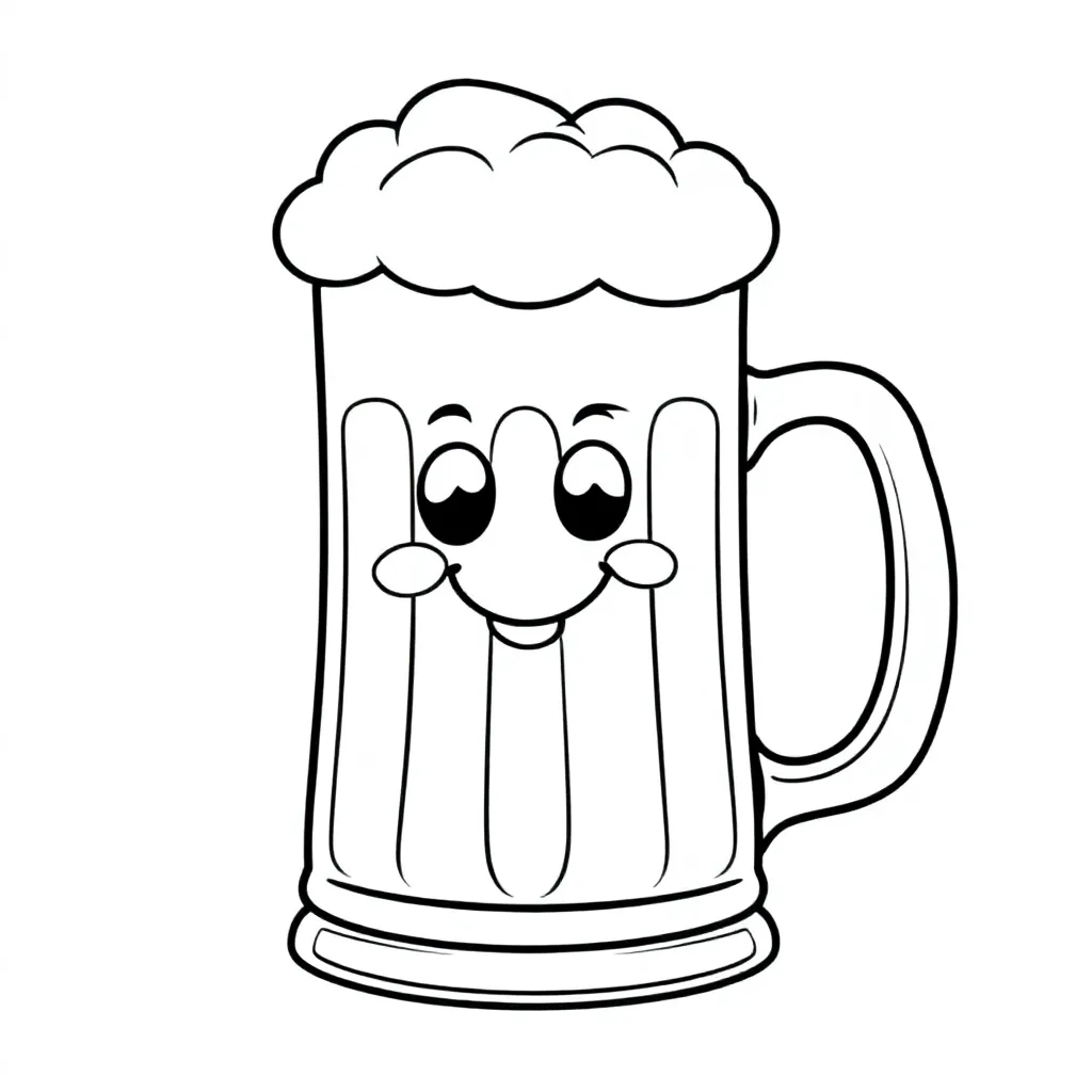 Beer kleurplaat voor kinderen