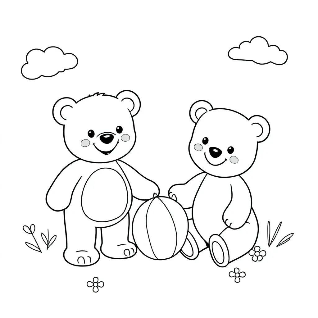 Plantilla de Coloreado Gratis Oso Plantilla de Coloreado para Niños