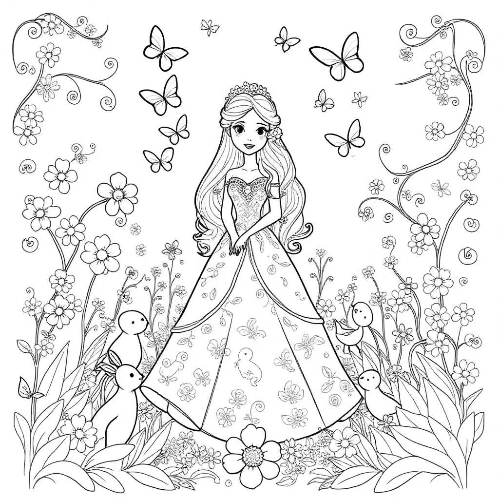 Feuille de coloriage Belle gratuite  Feuille de coloriage pour enfants
