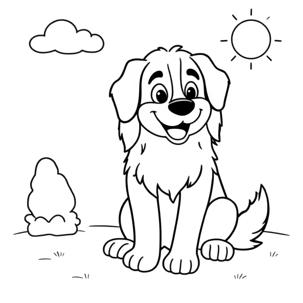 berner sennen hond coloring page for children